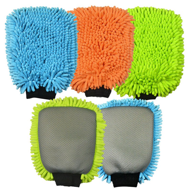 Microfiber Plush Wash Chenille Mitt Găng tay làm sạch xe hơi